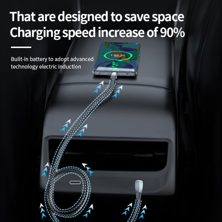 3A USB-C/Type-C to 8 Pin Elbow Fast Charge Data Cable, Length:1.2m(Grey) - 2 in 1 Cable by PMC Jewellery | Online Shopping South Africa | PMC Jewellery