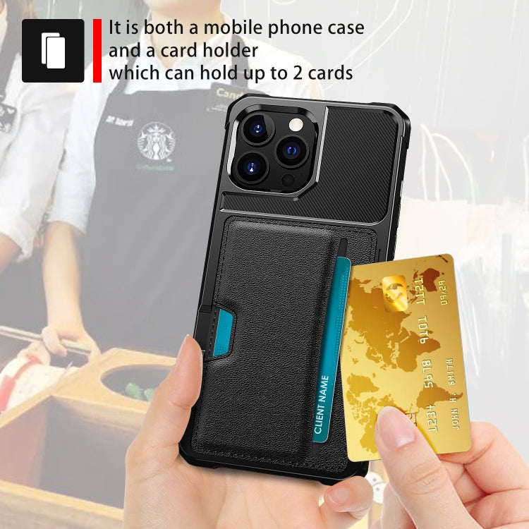 For iPhone 13 Pro Max ZM02 Card Slot Holder Phone Case (Black) - iPhone 13 Pro Max Cases by PMC TechLife | Online Shopping South Africa | PMC TechLife