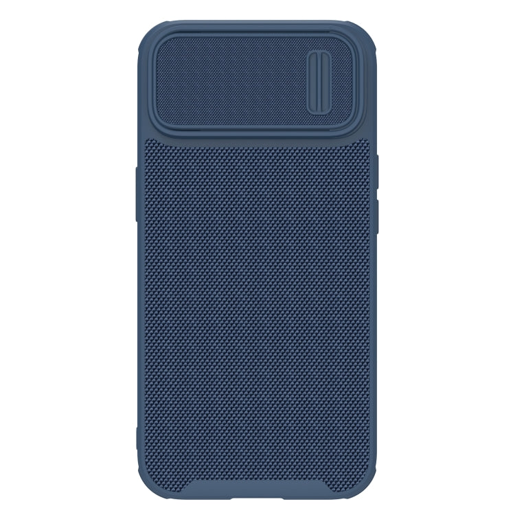 For iPhone 14 Plus  NILLKIN 3D Textured Camshield PC + TPU Phone Case(Blue) - iPhone 14 Plus Cases by NILLKIN | Online Shopping South Africa | PMC Jewellery