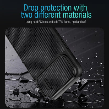 For iPhone 14 Pro Max NILLKIN 3D Textured Camshield PC + TPU Phone Case(Black) - iPhone 14 Pro Max Cases by NILLKIN | Online Shopping South Africa | PMC Jewellery