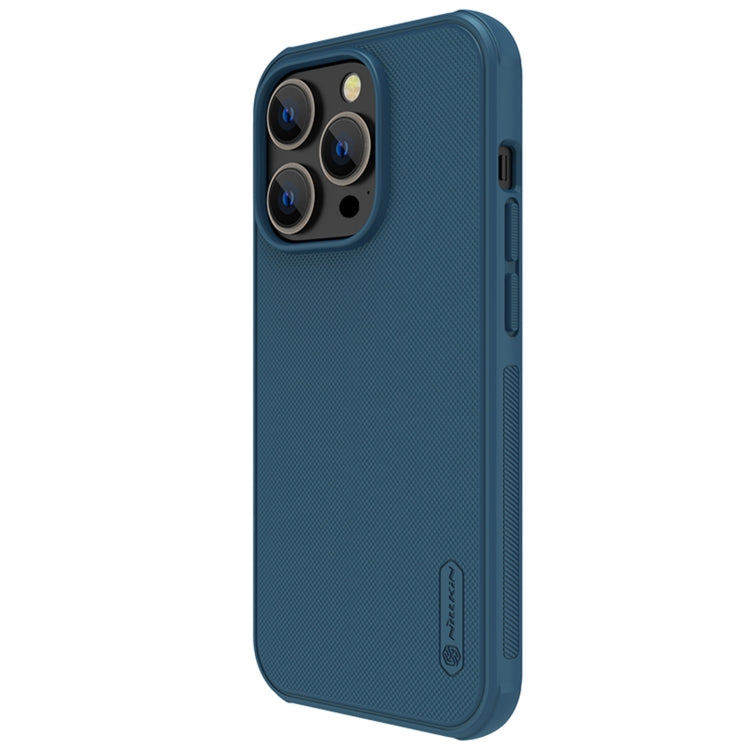 For iPhone 14 Pro NILLKIN Frosted Shield Pro Magsafe Phone Case(Blue) - iPhone 14 Pro Cases by NILLKIN | Online Shopping South Africa | PMC Jewellery