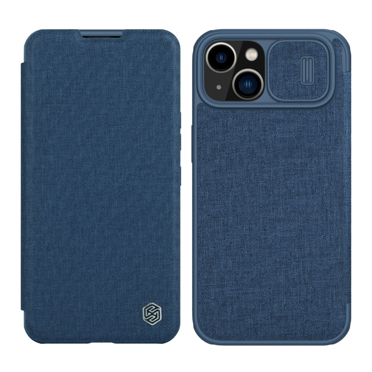 For iPhone 14 NILLKIN QIN Series Pro Leather Phone Case(Blue) - iPhone 14 Cases by NILLKIN | Online Shopping South Africa | PMC Jewellery