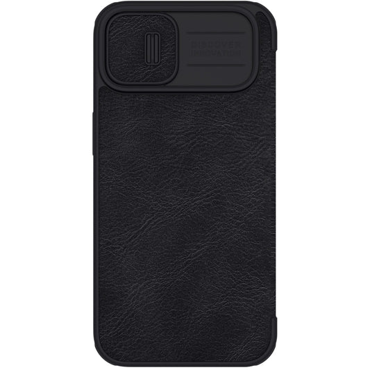 For iPhone 14 NILLKIN QIN Series Pro Crazy Horse Texture Leather Case(Black) - iPhone 14 Cases by NILLKIN | Online Shopping South Africa | PMC Jewellery