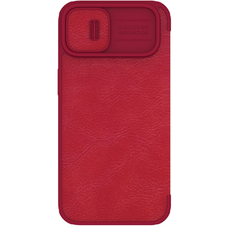 For iPhone 14 Plus  NILLKIN QIN Series Pro Crazy Horse Texture Leather Case(Red) - iPhone 14 Plus Cases by NILLKIN | Online Shopping South Africa | PMC Jewellery