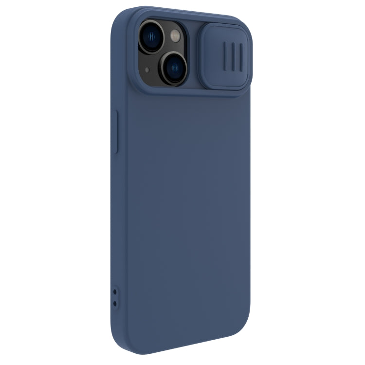For iPhone 14 NILLKIN CamShield MagSafe Liquid Silicone Phone Case(Blue) - iPhone 14 Cases by NILLKIN | Online Shopping South Africa | PMC TechLife | Buy Now Pay Later Mobicred