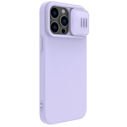 For iPhone 14 Pro NILLKIN CamShield MagSafe Liquid Silicone Phone Case(Purple) - iPhone 14 Pro Cases by NILLKIN | Online Shopping South Africa | PMC Jewellery