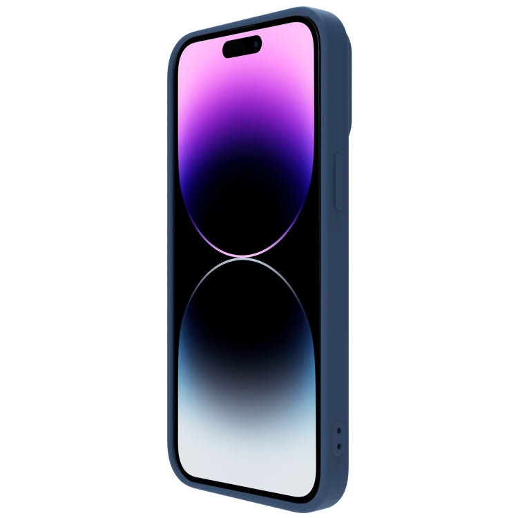 For iPhone 14 Pro Max NILLKIN CamShield Liquid Silicone Phone Case(Blue) - iPhone 14 Pro Max Cases by NILLKIN | Online Shopping South Africa | PMC Jewellery