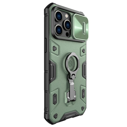 For iPhone 14 Pro Max NILLKIN CamShield Armor Pro Magnetic Phone Case(Green) - iPhone 14 Pro Max Cases by NILLKIN | Online Shopping South Africa | PMC Jewellery