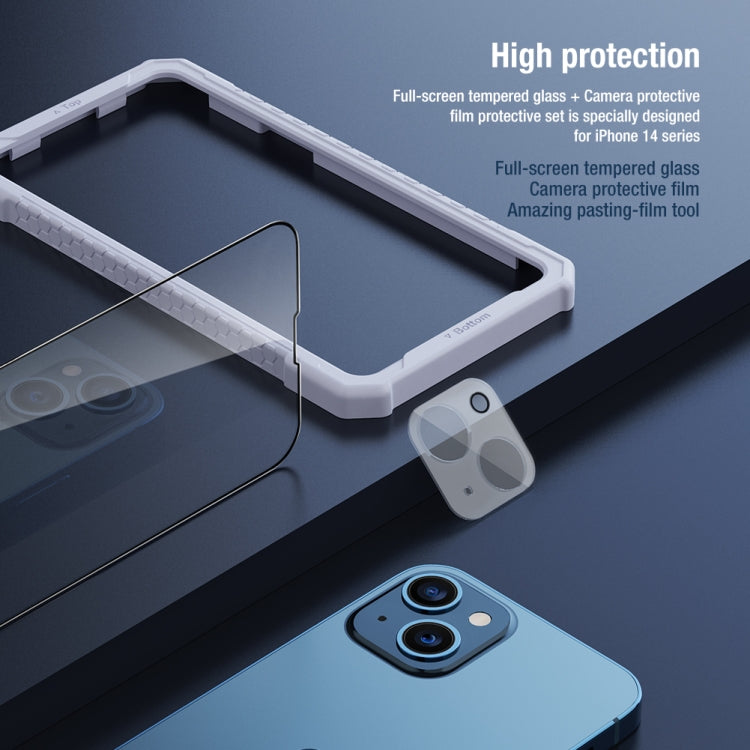 For iPhone 14 NILLKIN 2 in 1 HD Full Screen Tempered Glass Film + Camera Protector Set - iPhone 14 Tempered Glass by NILLKIN | Online Shopping South Africa | PMC Jewellery
