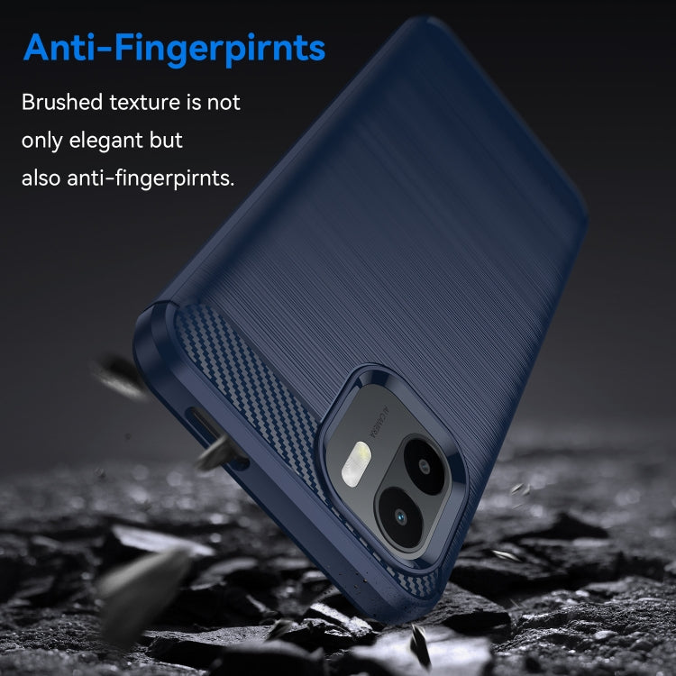 For Xiaomi Redmi A1 Brushed Texture Carbon Fiber TPU Phone Case(Blue) - free shipping - PMC TechLife - Order now!