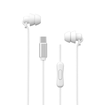 WEKOME YB02 SHQ Series In-Ear Sleep Wired Earphone, Plug Type:Type-C(White) - Type-C Earphone by WK | Online Shopping South Africa | PMC Jewellery