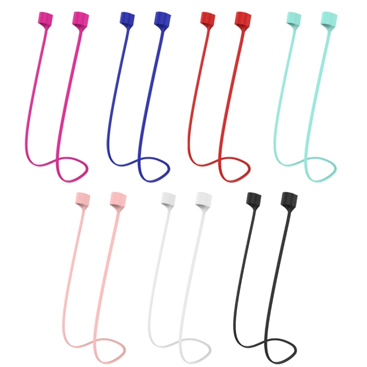 For AirPods Pro 2 Bluetooth Headset Anti-lost Rope Magnetic Silicone Lanyard(Rose Red) - Anti-lost & Holder by PMC Jewellery | Online Shopping South Africa | PMC Jewellery