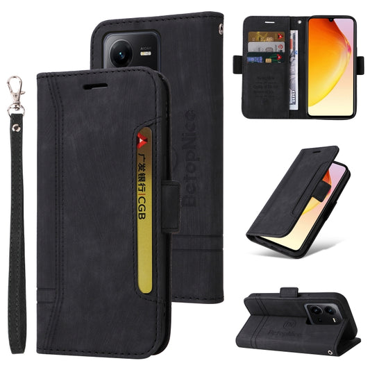 For vivo V25 / V25e 4G Global BETOPNICE Dual-side Buckle Leather Phone Case(Black) - vivo Cases by BETOPNICE | Online Shopping South Africa | PMC Jewellery