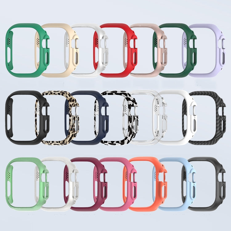 For Apple Watch Ultra 49mm PC Hollow Electroplating Protective Case(Carbon Fibre) - Watch Cases by PMC TechLife | Online Shopping South Africa | PMC TechLife | Buy Now Pay Later Mobicred