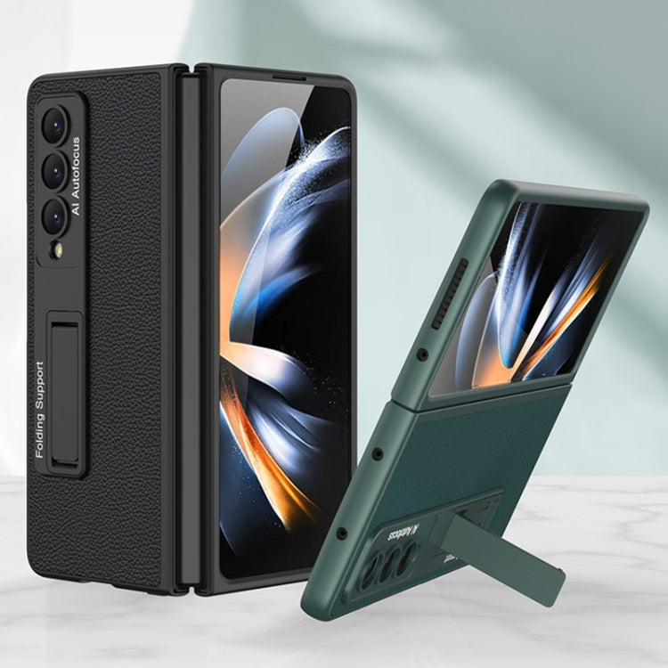 For Samsung Galaxy Z Fold4 GKK Ultra-thin Plain Leather Full Phone Case with Stand(Grey) - free shipping - PMC TechLife - Order now!