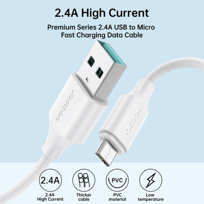 JOYROOM S-UM018A9 2.4A USB to Micro USB Fast Charging Data Cable, Length:1m(White) - Micro USB Cable by JOYROOM | Online Shopping South Africa | PMC Jewellery
