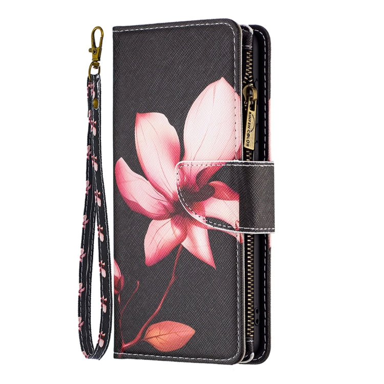 For Samsung Galaxy A14 5G Colored Drawing Pattern Zipper Leather Phone Case(Lotus) - free shipping - PMC TechLife - Order now!