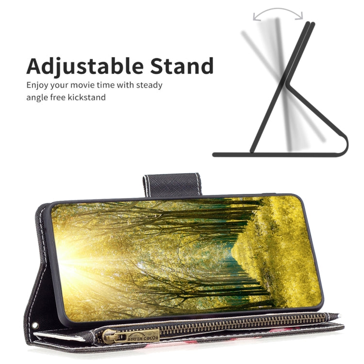 For Samsung Galaxy A14 5G Colored Drawing Pattern Zipper Leather Phone Case(Lotus) - free shipping - PMC TechLife - Order now!