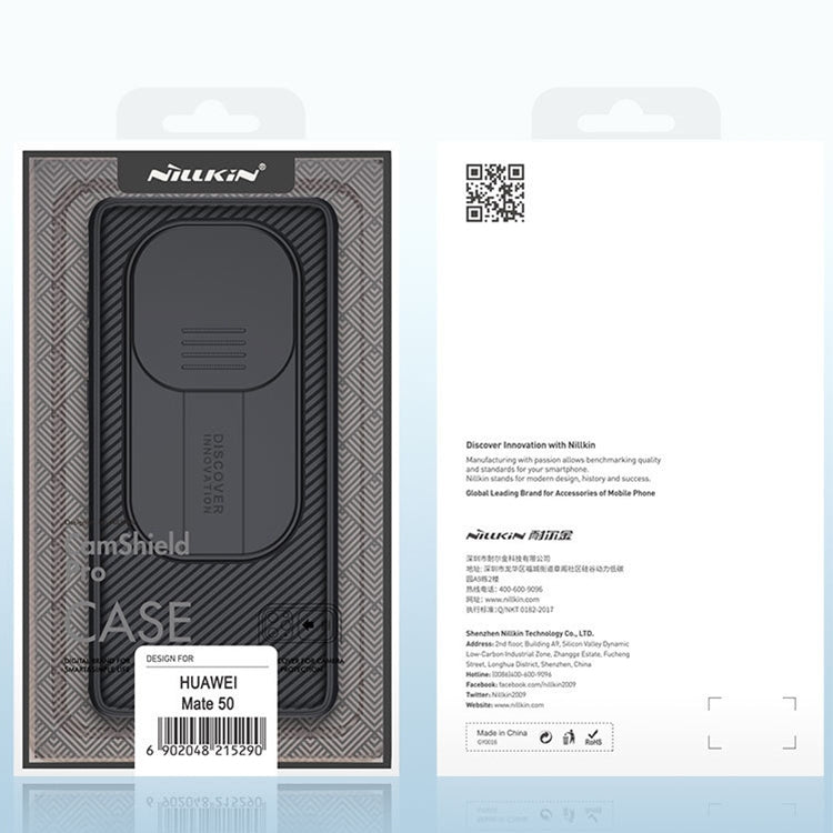 For Huawei Mate 50 NILLKIN CamShield Pro PC Phone Case(Black) - Huawei Cases by NILLKIN | Online Shopping South Africa | PMC Jewellery