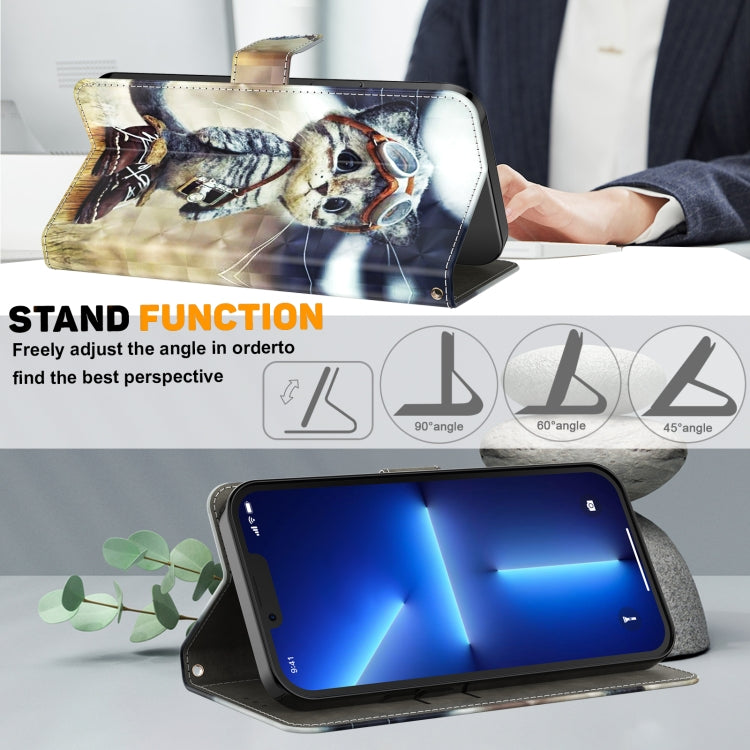 For Samsung Galaxy A14 5G 3D Painted Leather Phone Case(Naughty Cat) - free shipping - PMC TechLife - Order now!