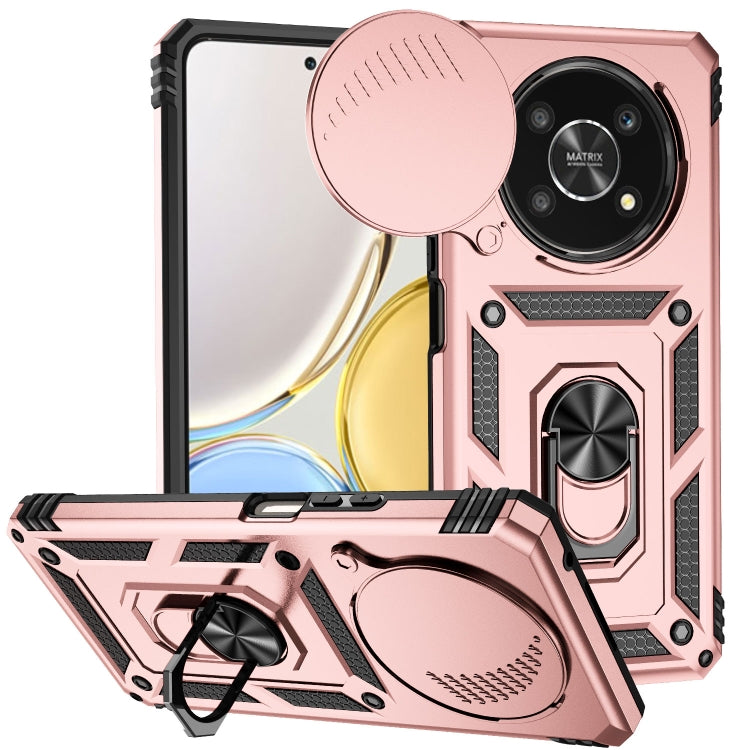 For Honor X9 Sliding Camshield Holder Phone Case(Rose Gold) - free shipping - PMC TechLife - Order now!