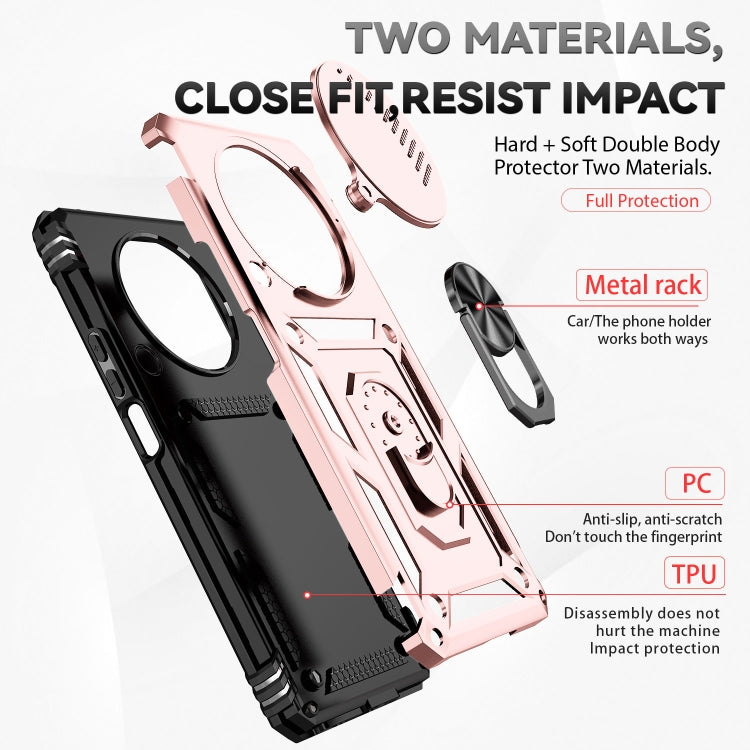 For Honor X9 Sliding Camshield Holder Phone Case(Rose Gold) - free shipping - PMC TechLife - Order now!
