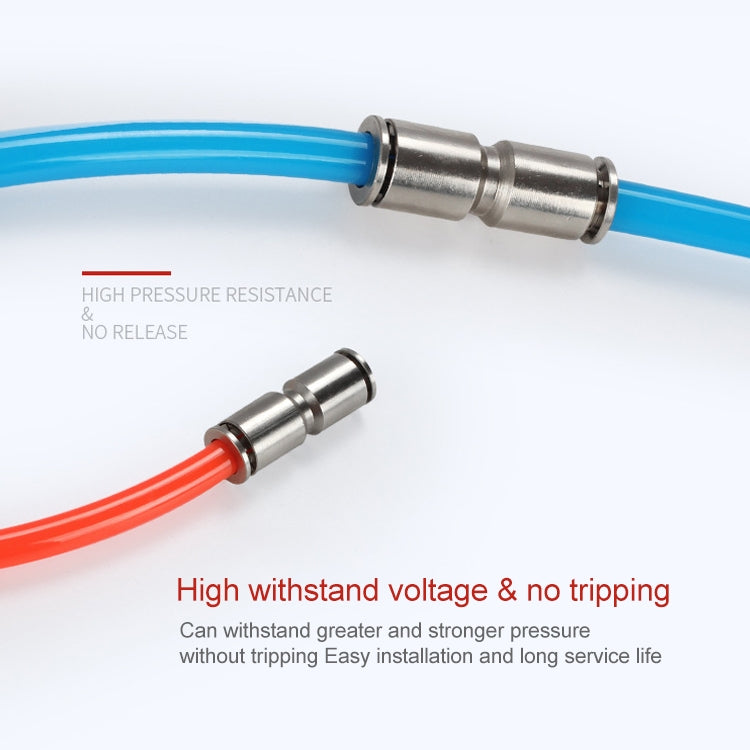 PU-8 LAIZE Nickel Plated Copper Straight Pneumatic Quick Fitting Connector - Interface Series by LAIZE | Online Shopping South Africa | PMC TechLife