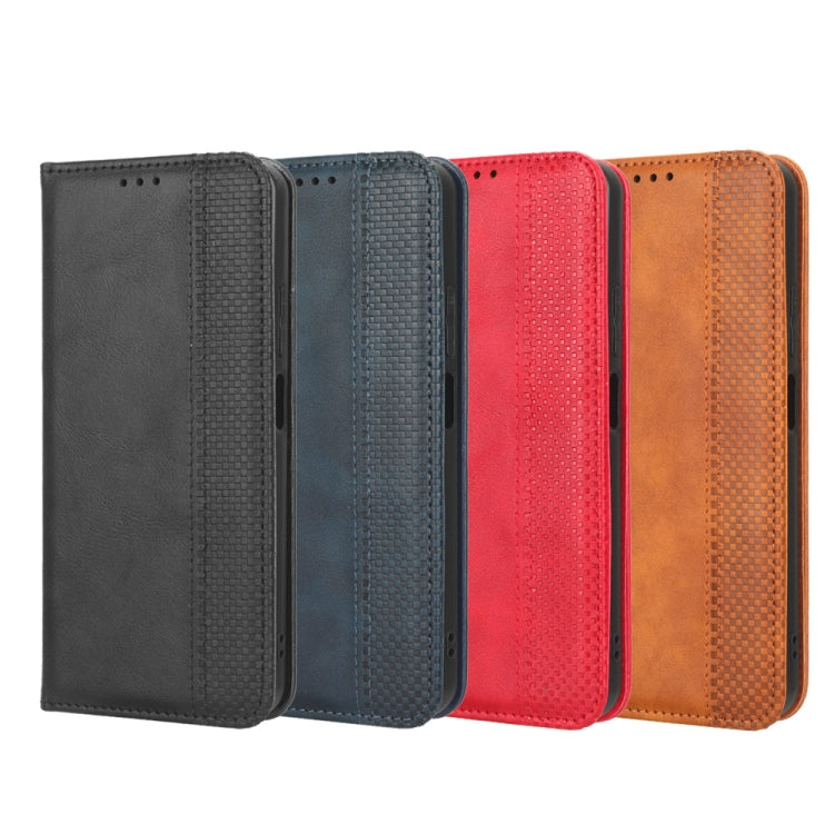 For Xiaomi Redmi A1 Magnetic Buckle Retro Texture Leather Phone Case(Brown) - free shipping - PMC TechLife - Order now!