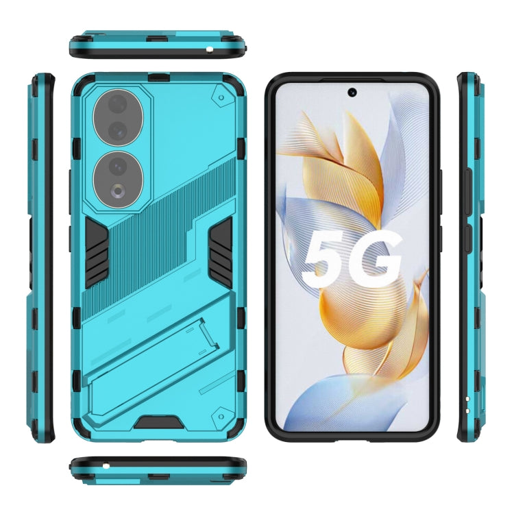 For Honor 90 Punk Armor PC + TPU Phone Case with Holder(Blue) - Honor Cases by PMC Jewellery | Online Shopping South Africa | PMC Jewellery