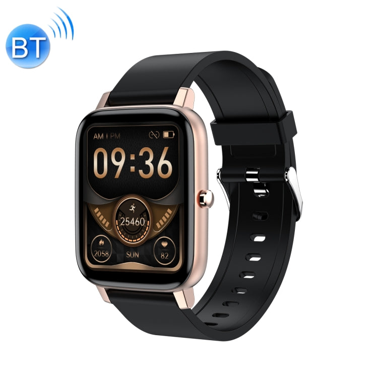 Ochstin 5H80 1.69 inch Square Screen Silicone Strap Heart Rate Blood Oxygen Monitoring Bluetooth Smart Watch(Black+Gold) - Smart Watches by OCHSTIN | Online Shopping South Africa | PMC Jewellery | Buy Now Pay Later Mobicred