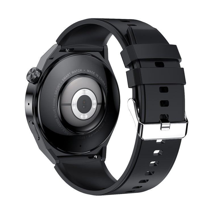 Ochstin 5HK46P 1.36 inch Round Screen Silicone Strap Smart Watch with Bluetooth Call Function(Black+Black) - free shipping - PMC TechLife - Order now!