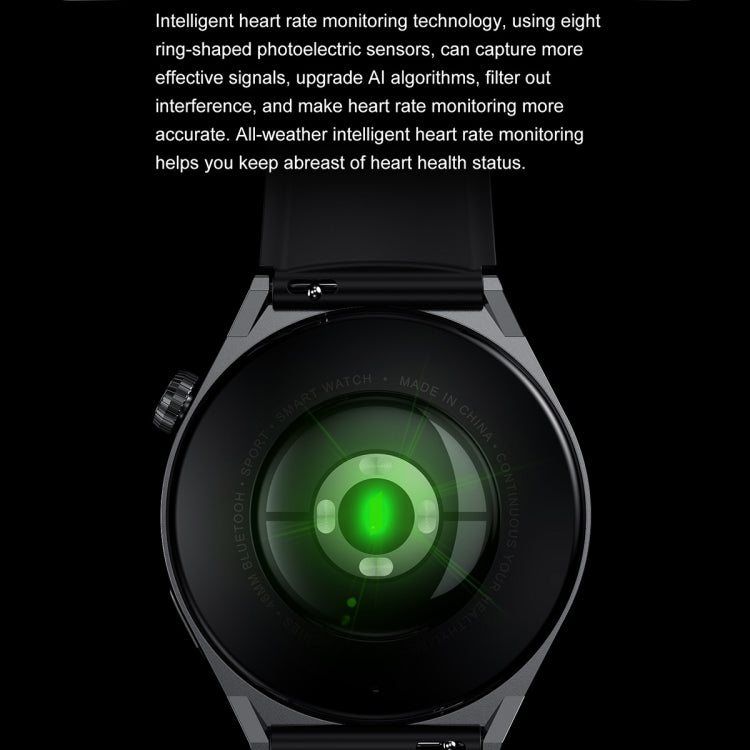 Ochstin 5HK46P 1.36 inch Round Screen Silicone Strap Smart Watch with Bluetooth Call Function(Black+Black) - free shipping - PMC TechLife - Order now!