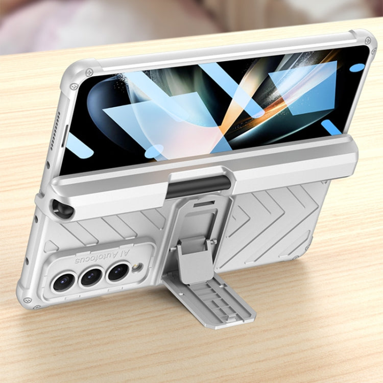 For Samsung Galaxy Z Fold4 GKK Integrated Magnetic Folding Armor Shell with Push Pen Case(Champagne Gold) - Galaxy Z Fold4 5G Cases by GKK | Online Shopping South Africa | PMC TechLife | Buy Now Pay Later Mobicred