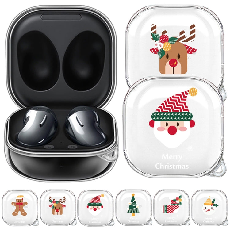 For Samsung Galaxy Buds Live Christmas Transparent TPU Earphone Case(Christmas Tree) - Samsung Earphone Case by PMC Jewellery | Online Shopping South Africa | PMC Jewellery