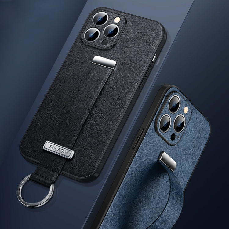 For iPhone 14 Pro SULADA Cool Series PC + Leather Texture Skin Feel Phone Case(Green) - iPhone 14 Pro Cases by SULADA | Online Shopping South Africa | PMC TechLife | Buy Now Pay Later Mobicred