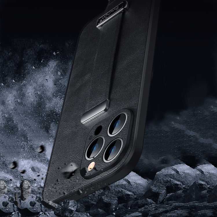 For iPhone 14 Pro SULADA Cool Series PC + Leather Texture Skin Feel Phone Case(Green) - iPhone 14 Pro Cases by SULADA | Online Shopping South Africa | PMC TechLife | Buy Now Pay Later Mobicred