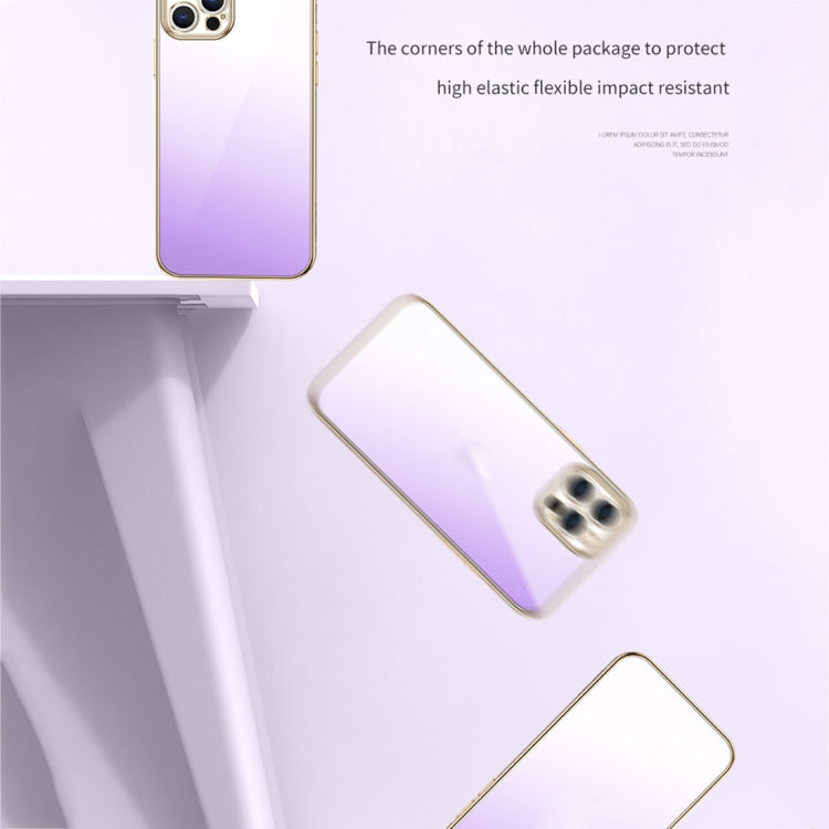 For iPhone 14 Plus SULADA Iridescence Series Plating Transparent Gradient Phone Case(Blue) - iPhone 14 Plus Cases by SULADA | Online Shopping South Africa | PMC TechLife | Buy Now Pay Later Mobicred