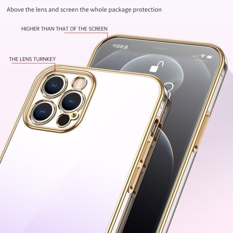 For iPhone 14 Plus SULADA Iridescence Series Plating Transparent Gradient Phone Case(Blue) - iPhone 14 Plus Cases by SULADA | Online Shopping South Africa | PMC TechLife | Buy Now Pay Later Mobicred