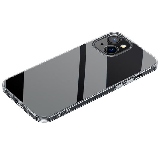 For iPhone 14 SULADA Frosted Series Shockproof Transparent TPU Phone Case(Black) - iPhone 14 Cases by SULADA | Online Shopping South Africa | PMC Jewellery