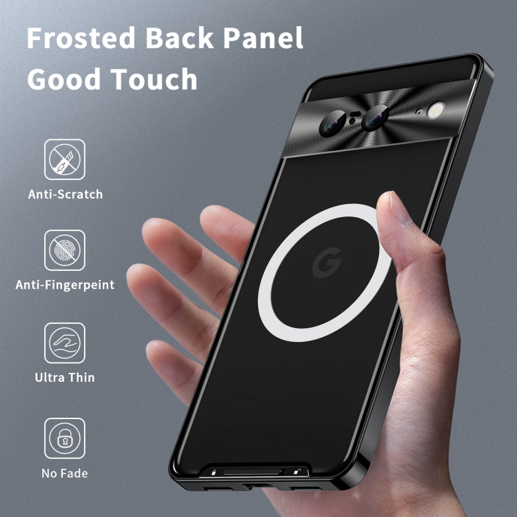 For Google Pixel 8 MagSafe Magnetic Frosted Metal Phone Case(Black) - free shipping - PMC TechLife - Order now!