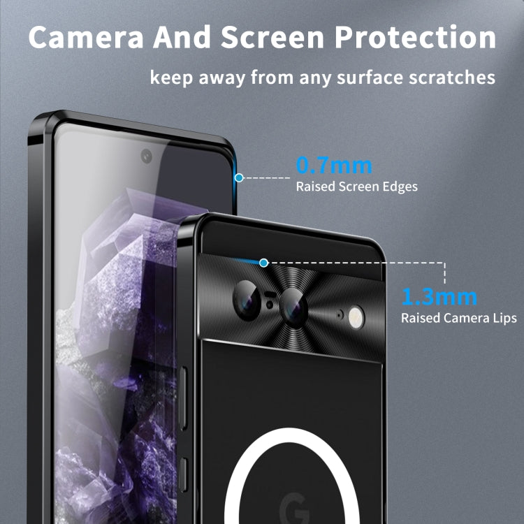 For Google Pixel 8 MagSafe Magnetic Frosted Metal Phone Case(Black) - free shipping - PMC TechLife - Order now!