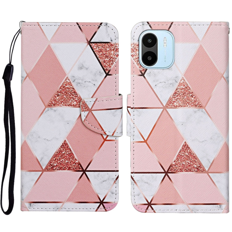 For Xiaomi Redmi A1 Colored Drawing Pattern Leather Phone Case(Marble) - Xiaomi Cases by PMC Jewellery | Online Shopping South Africa | PMC Jewellery