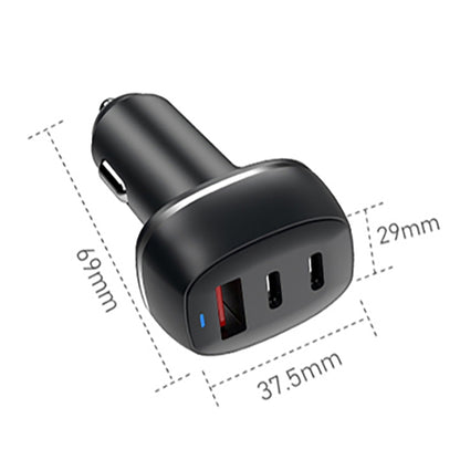 ACC-579 53W USB+ Dual USB-C/Type-C Fast Charge Car Charger(Black) - Car Charger by PMC Jewellery | Online Shopping South Africa | PMC Jewellery