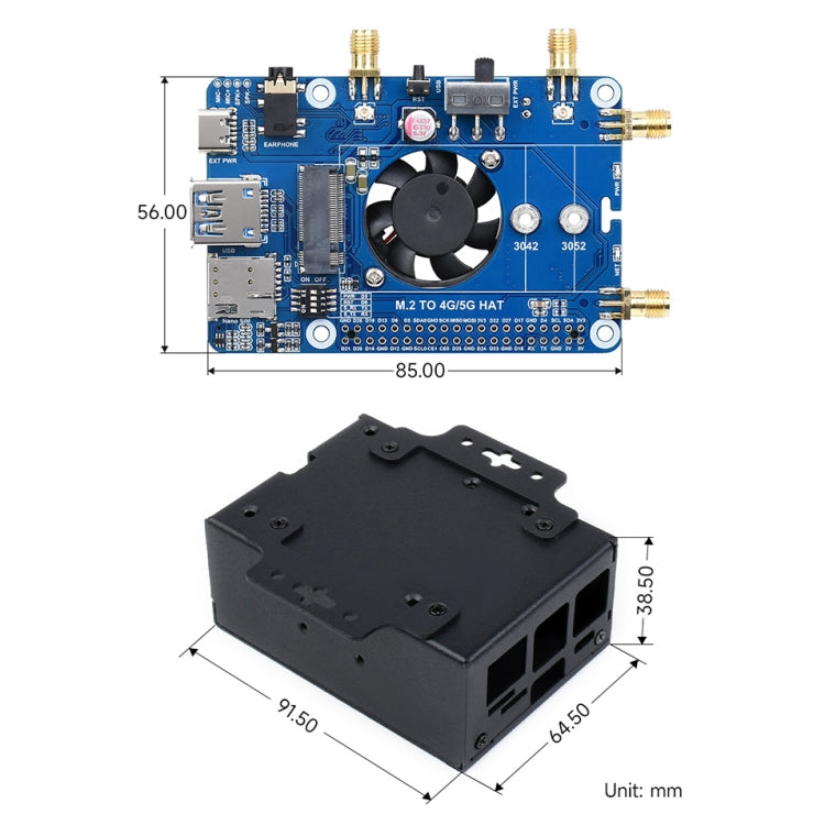 Waveshare SIM8262E-M2/SIM8202G-M2 5G HAT Multi-band For Raspberry Pi - Mini PC Accessories by WAVESHARE | Online Shopping South Africa | PMC Jewellery