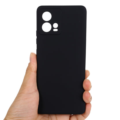 For Motorola Edge 30 Fusion / S30 Pro Pure Color Liquid Silicone Shockproof Phone Case(Black) - Motorola Cases by PMC Jewellery | Online Shopping South Africa | PMC Jewellery