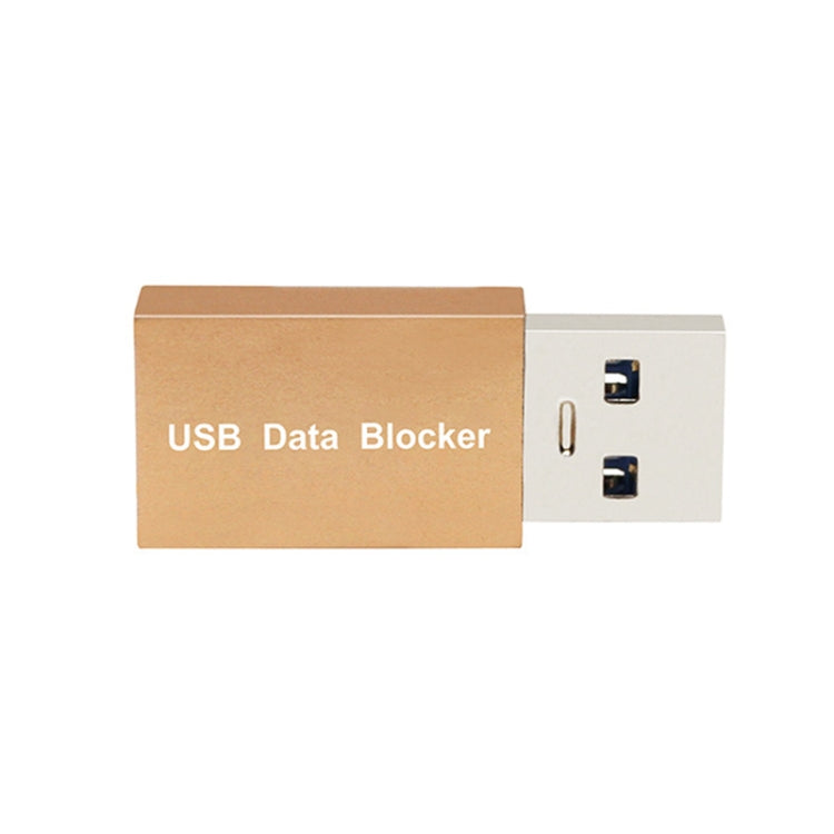 GEM02 USB Data Blocker Charging Connector(Gold) - Converter & Adapter by PMC TechLife | Online Shopping South Africa | PMC TechLife