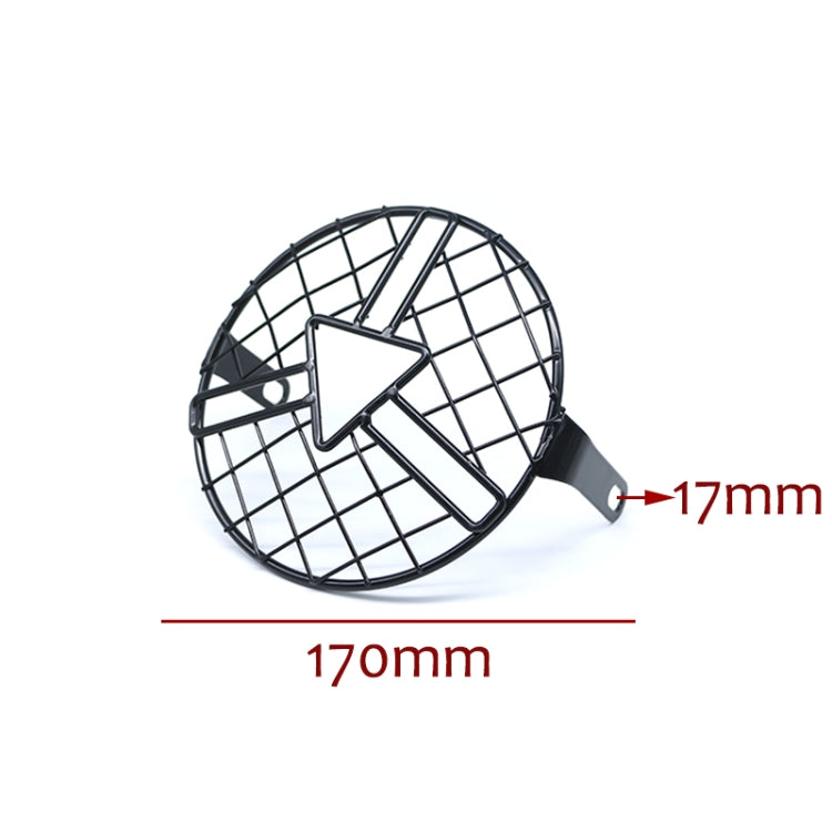 Motorcycle Headlight Arrowhead Grill Guard Retro Round Lamp Grill Cover - Ornamental Parts by PMC TechLife | Online Shopping South Africa | PMC TechLife | Buy Now Pay Later Mobicred