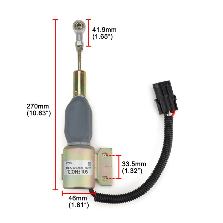 For Cummins / Hyundai 24V Eengine Shutdown Solenoid Valve SA-4756-24 3932530 - Engine Fittings by PMC Jewellery | Online Shopping South Africa | PMC Jewellery