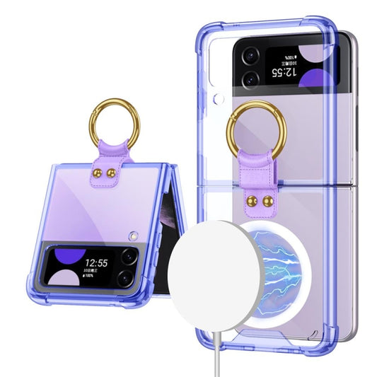 For Samsung Galaxy Z Flip3 5G GKK MagSafe Airbag Shockproof Phone Case with Ring Holder(Purple) - Galaxy Phone Cases by GKK | Online Shopping South Africa | PMC Jewellery