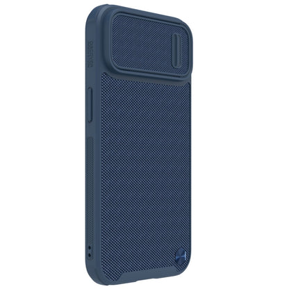 For iPhone 14 Plus NILLKIN Texture MagSafe Camshield PC + TPU Phone Case(Blue) - iPhone 14 Plus Cases by NILLKIN | Online Shopping South Africa | PMC Jewellery